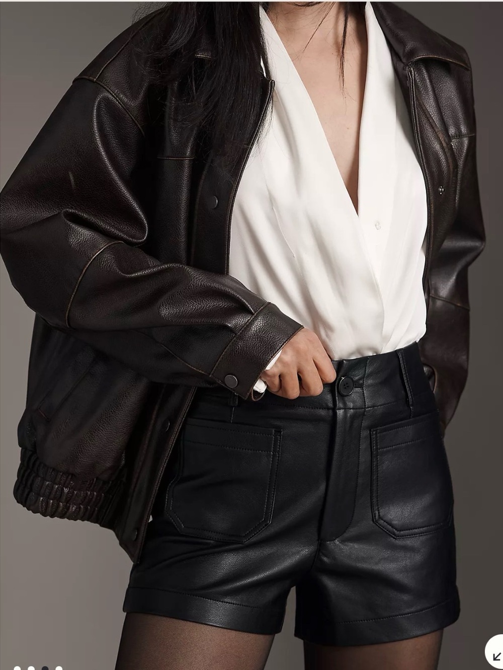 Maeve By Anthropologie Colette Faux-Leather High-Rise Shorts